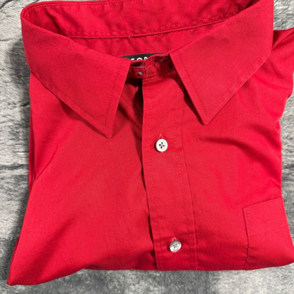 George Button Down Shirt Mens XL Red Long Sleeve GM00101LF